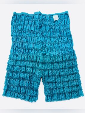 Malco Modes Partners Please  Vintage Bloomers Lace Ruffle Pettipant Shorts Small